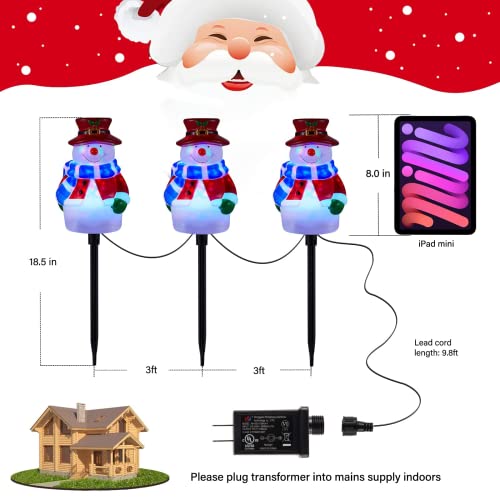 3 in 1 LED  Christmas Pathway Lights Decoration