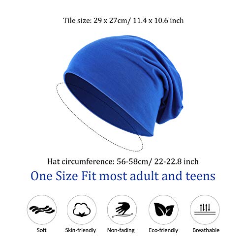 4 Pieces Thin Knit Slouchy Cap Beanies for Men/Women