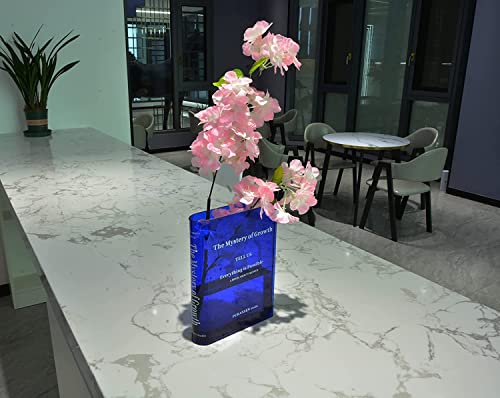 Book Vase for Flowers, Acrylic Clear Book Flower Vase, A Book About Flowers Vase, Unique Home/Bedroom