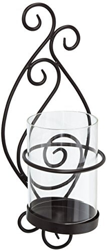 Decorative Black  Tea Light Candle Holder Hanging Wall Scone Decor