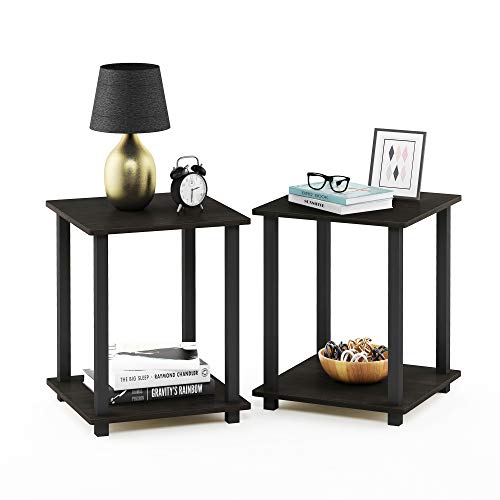 Simplistic End Table, Espresso/Black