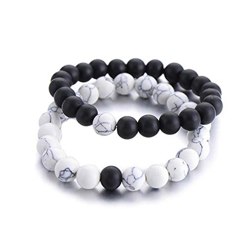 Men Women Lava Bracelet Beads Bracelet Bangle Stretch Stone Beads Bracelets Friendship Couples Gifts,