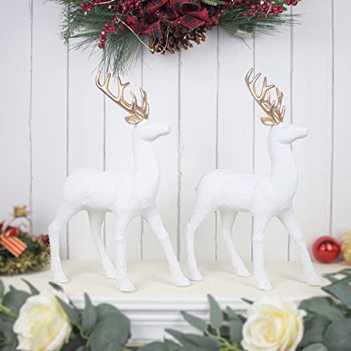 2 Pcs Glitter Reindeer Christmas Decoration