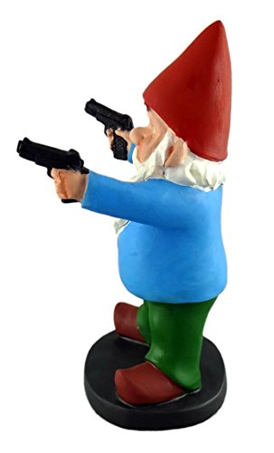 Garden Combat Gnome Figurine - Indoor/Outdoor Garden Gnome Sculpture