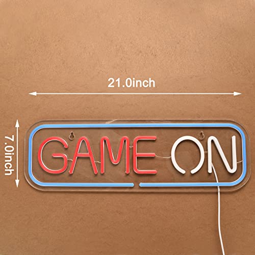 21 inches LED GAME ON Neon Signs Wall Decor