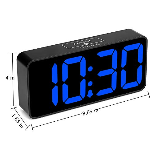 Large Digital Alarm Clock for Visually Impaired - 8.9 Inches Adjustable Alarm Volume