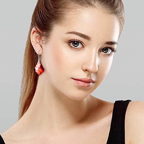 12 Pairs Crystal Dangle Earrings Set for Women