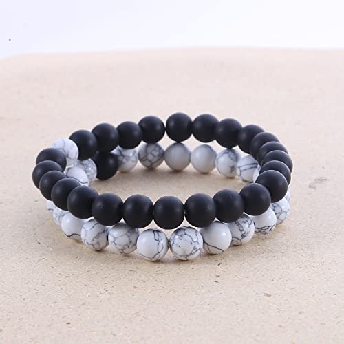 Beads Bangle Stretch Stone Beads Bracelets Friendship Couples Gifts