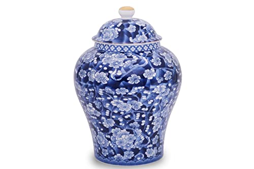 Blue  & White Porcelain Plum Blossom Ginger Jar