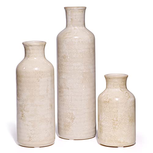 Set of 3 Ceramic Decor Table Vases