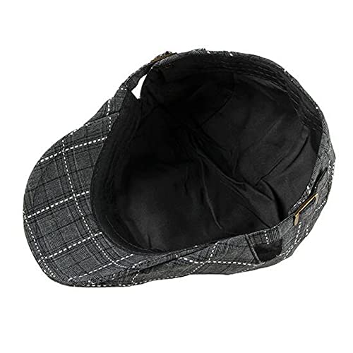 Mens Newsboy Hat Adjustable Breathable