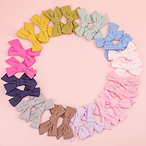 24 PCS Baby Girls Hair Bows Clips 4.5 inch Alligator Clips - One Size