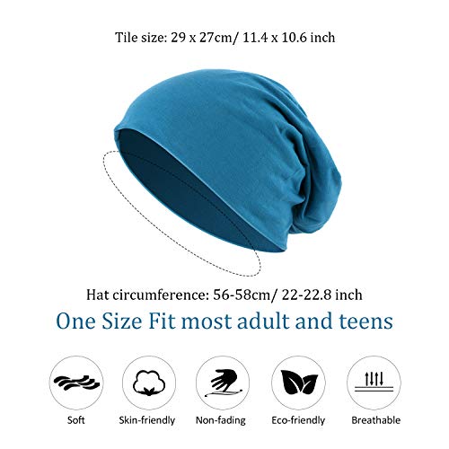 4 Pieces Thin Knit Slouchy Cap Beanies for Men/Women