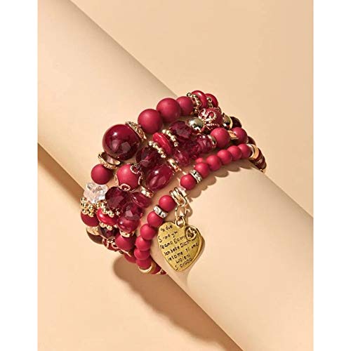 6 Sets Bohemian Stackable Bead Bracelets for Women