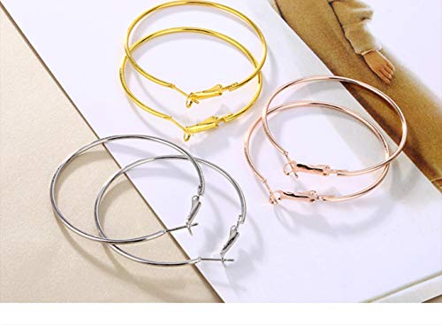 Big & Small Thin Hoop Earrings set for Women,Stainless Steel Hypoallergenic