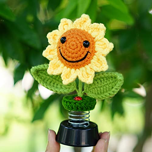 Sunflower Crochet Handmade Car Accessories Dashboard Decoration