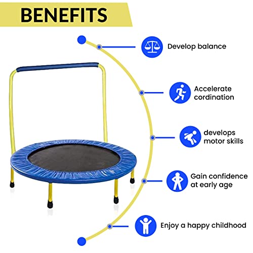 Kids Trampoline Portable & Foldable 36 Inch Round Jumping Mat