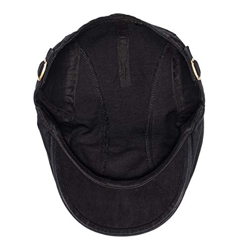 Men Cotton Newsboy Beret Hat Duckbill Buckle Cabbie Cap