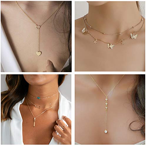 20 PCS Multiple DIY Layered Choker Necklace for Women