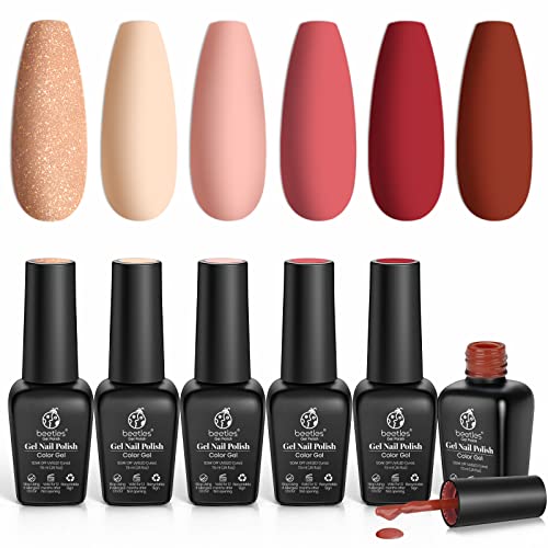 Gel Nail Polish Kit- 6 Colors 7.3ml Each Bottle, Nail Art Box