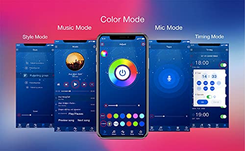 Smart Led Strip Lights Sync to Music Color Changing w/ App Control