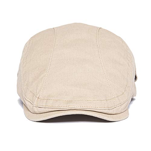 Men Cotton Newsboy Beret Hat Duckbill Buckle Cabbie Cap