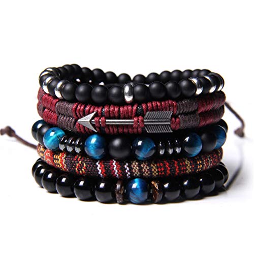 Braided Leather Bracelets for Men Women