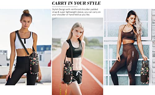 Half Gallon Motivational Water Bottle w/ Sleeve & Strap 64 OZ