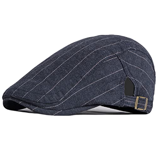 Mens Newsboy Hat Adjustable Breathable