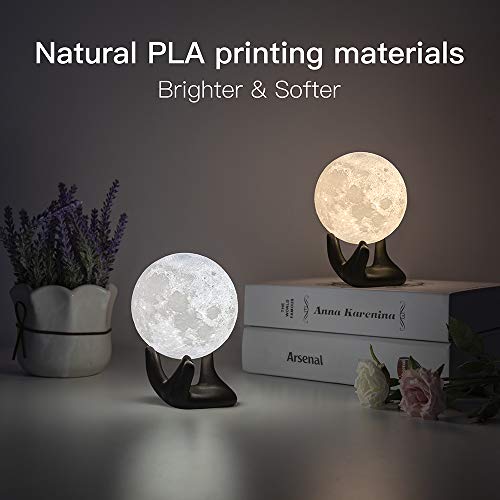 3.5 inch 3D Printing Moon Lamp  w/ Handstand, USB Charging & Touch Control