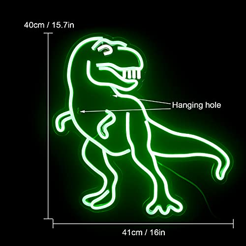 Dinosaur Wall Art LED Neon Signs 16''x 11'' for Wall Decoration