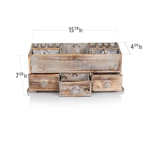 Vanity Drawer Beauty Organizer 3 Drawers - Wooden Cosmetic Storage Box