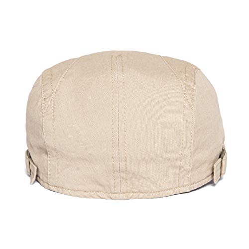 Men Cotton Newsboy Beret Hat Duckbill Buckle Cabbie Cap