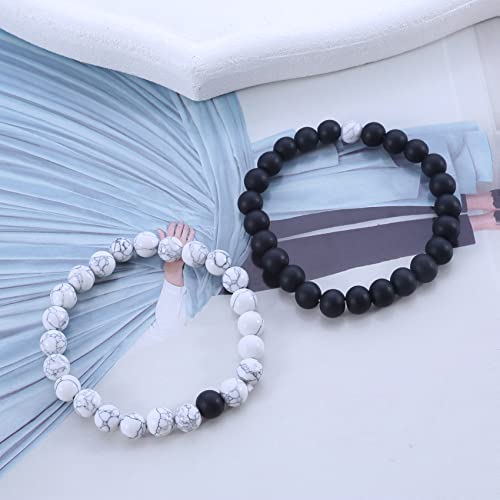 Beads Bangle Stretch Stone Beads Bracelets Friendship Couples Gifts