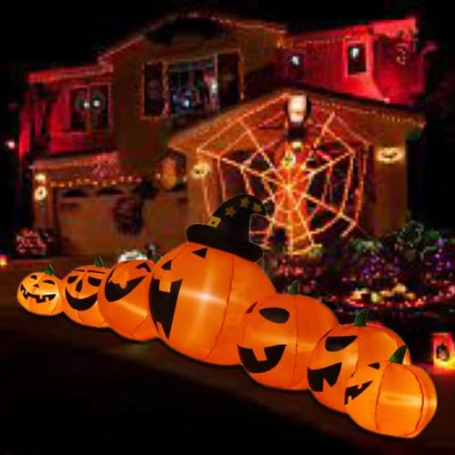 12 FT Huge Halloween Inflatables Spider Outdoor Decorations, Halloween Blow Up Spider Yard Decor