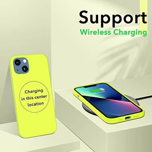 Compatible with iPhone 13 Case 6.1, Slim Liquid Silicone 3 Layers Full Covered Soft Gel Rubber Case Cover