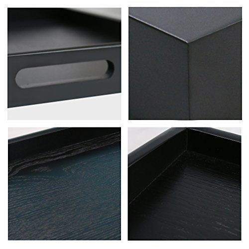 Black Serving Tray with Handle