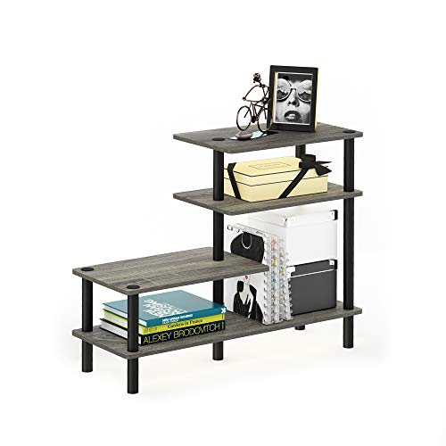 3-Tier Side Display Rack, French Oak Grey/Black