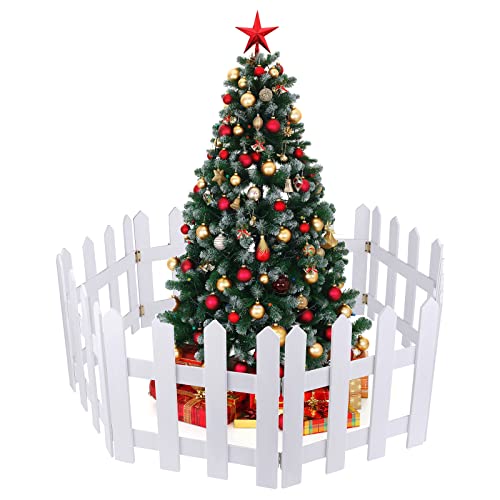 Christmas Tree  Wooden Picket Fence Decoration