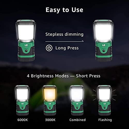 LED Camping Lantern Rechargeable, 1000LM - USB Cable Included