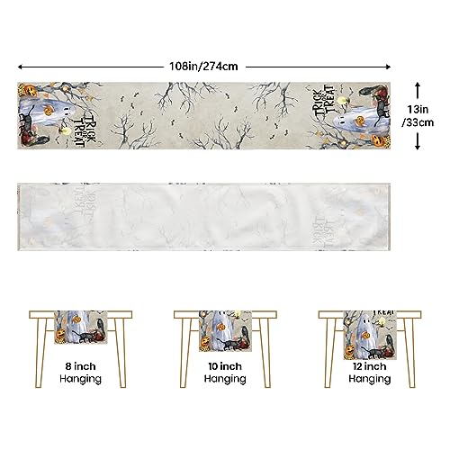 Halloween Table Runner Halloween Decorations Indoor Table Runner Long Linen Farmhouse Style