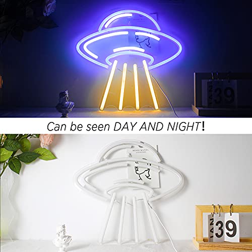 UFO Alien Spaceship LED Neon Light Signs Wall Decoration