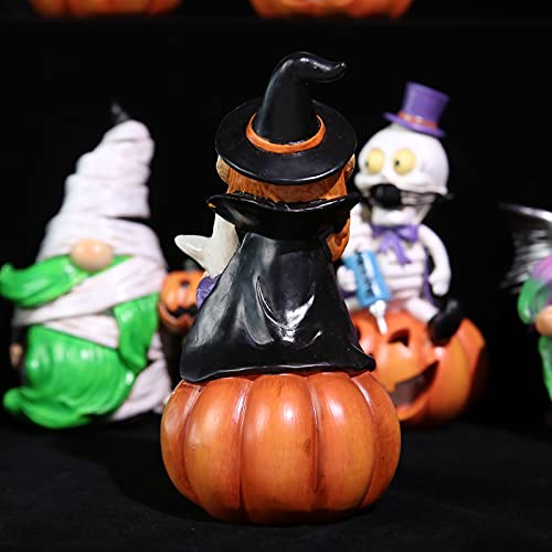 5.7-inch Resin Halloween Pumpkin Decoration, w/ LED Lights