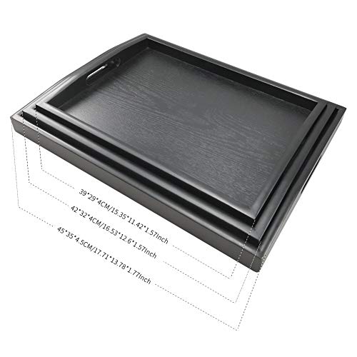 Black Serving Tray with Handle