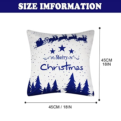 Set of 4 Christmas Throw Pillow Covers 18x18 Inch