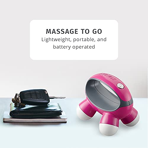 Mini Hand-Held Massager w/ Hand Grip, Battery Operated, Assorted Colors