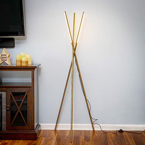 LED Tripod Standing Lamp w/ 3 Lights