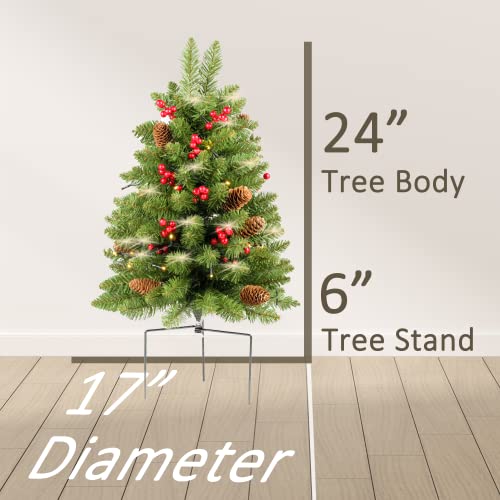 30 inch Prelit 2 Set Pathway Porch Christmas Trees