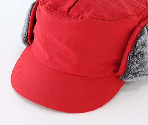 Unisex Winter Hat w/ Brim & Warm Earflaps