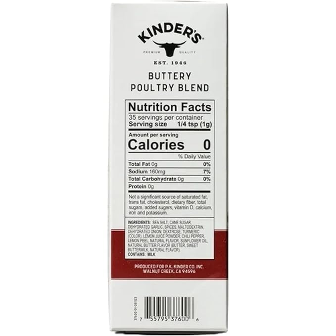 Kinders Brine Kit, Buttery Poultry Blend With Butcher's Brine Mix | 11.25 oz., For Turkeys Up To 20 Pounds